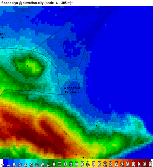 Feodosiya elevation map