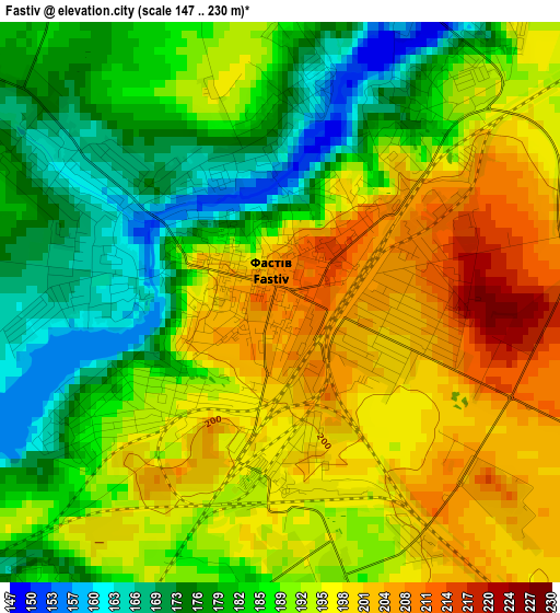 Fastiv elevation map