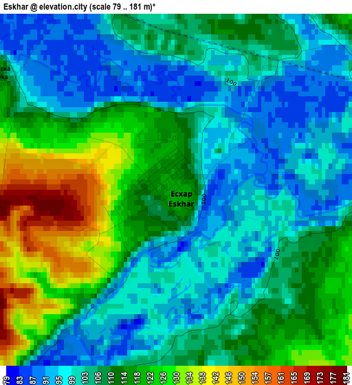 Eskhar elevation map