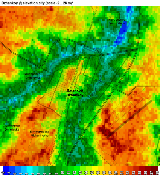 Dzhankoy elevation map