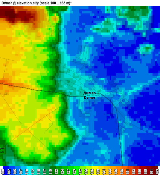 Dymer elevation map