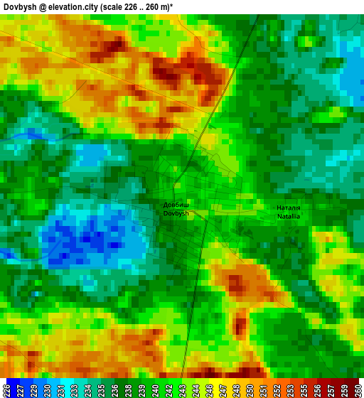 Dovbysh elevation map