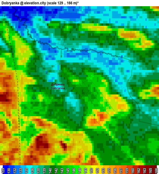 Dobryanka elevation map