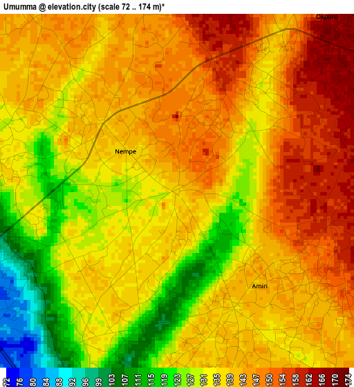 Umumma elevation map