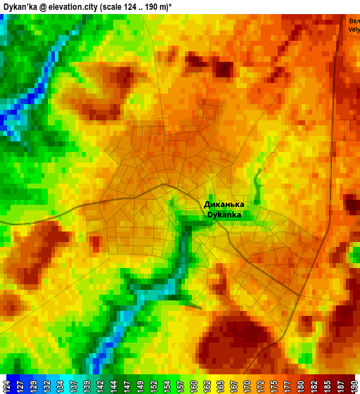 Dykan’ka elevation map