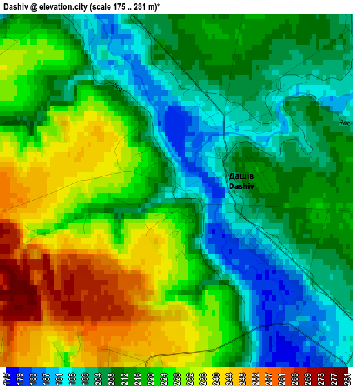 Dashiv elevation map