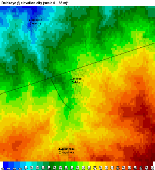 Dalekoye elevation map