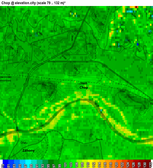 Chop elevation map