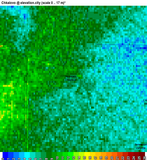 Chkalovo elevation map