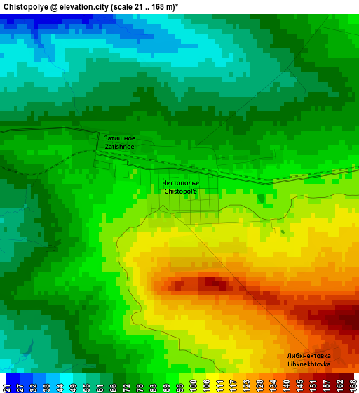 Chistopolye elevation map