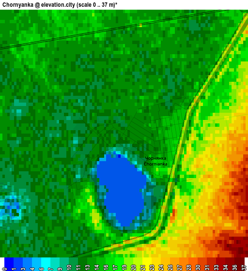 Chornyanka elevation map