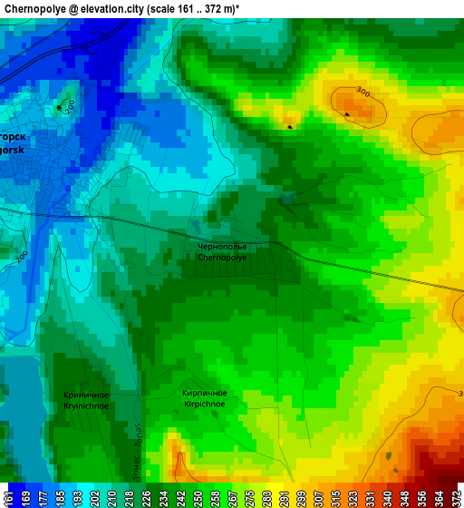 Chernopolye elevation map