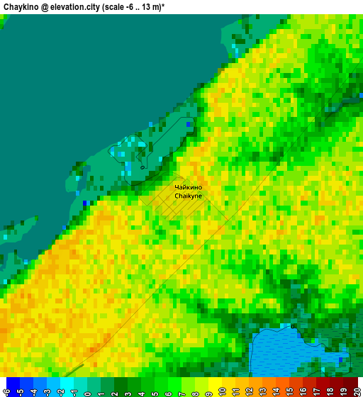 Chaykino elevation map