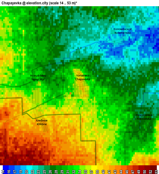 Chapayevka elevation map