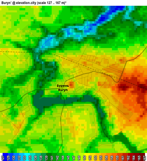 Buryn’ elevation map