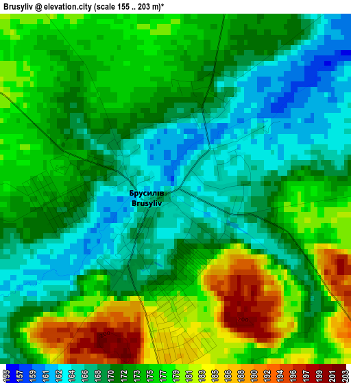 Brusyliv elevation map