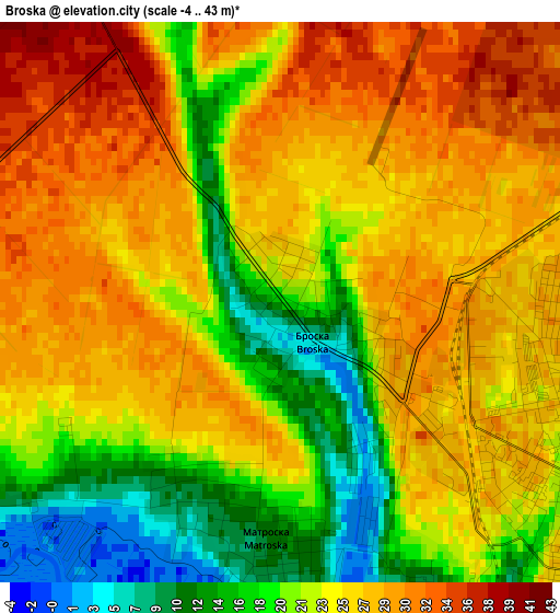 Broska elevation map