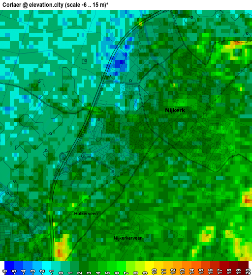 Corlaer elevation map