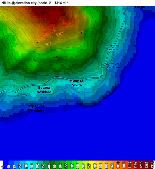 Nikita elevation map