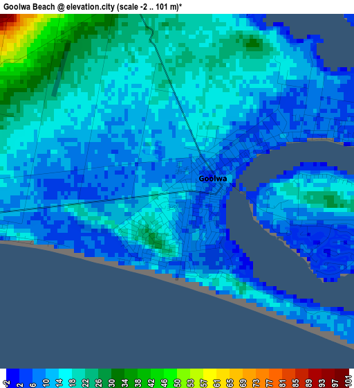 Goolwa Beach elevation map