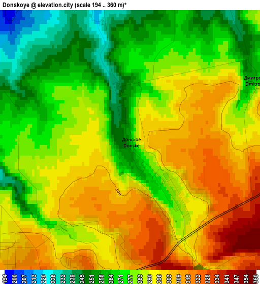 Donskoye elevation map