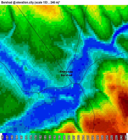 Bershad elevation map