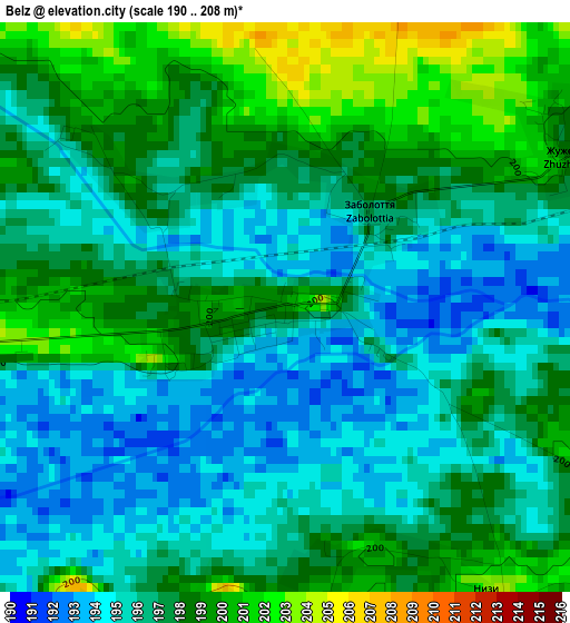 Belz elevation map