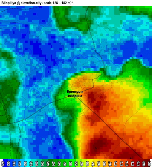 Bilopillya elevation map