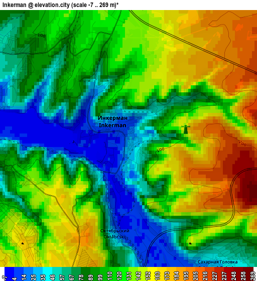 Inkerman elevation map