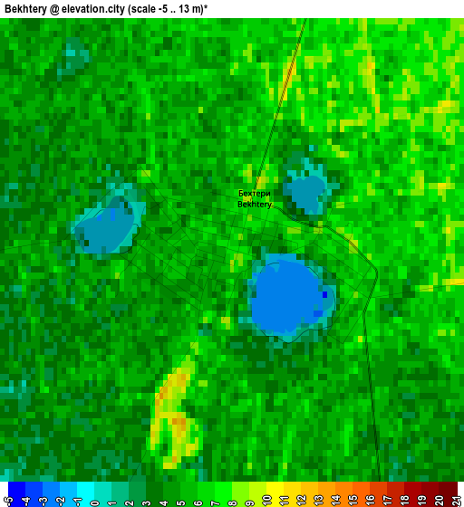 Bekhtery elevation map