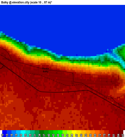 Balky elevation map