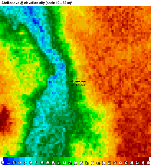 Abrikosovo elevation map