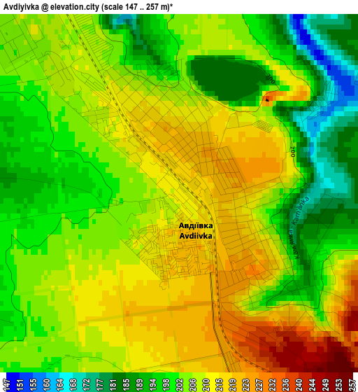 Avdiyivka elevation map