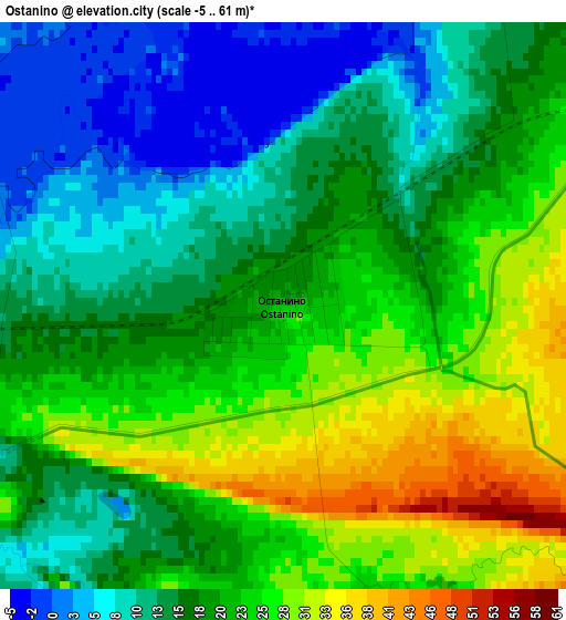 Ostanino elevation map