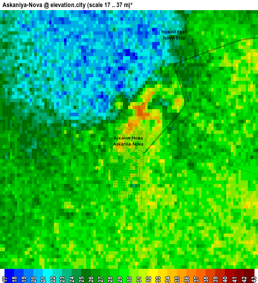 Askaniya-Nova elevation map