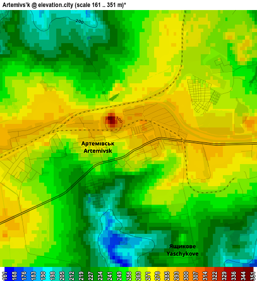 Artemivs’k elevation map