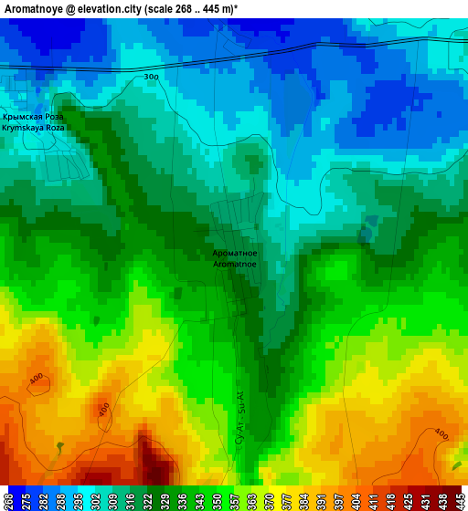 Aromatnoye elevation map