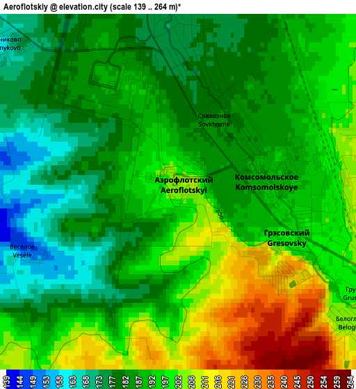 Aeroflotskiy elevation map