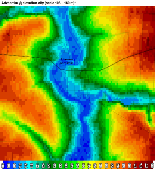 Adzhamka elevation map