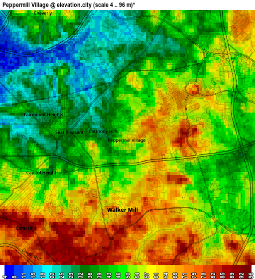 Peppermill Village elevation map