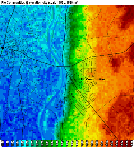 Rio Communities elevation map