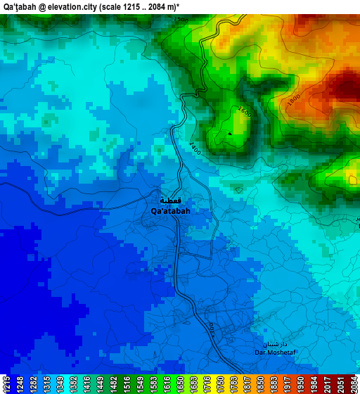 Qa‘ţabah elevation map