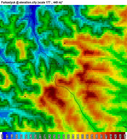 Farkaslyuk elevation map