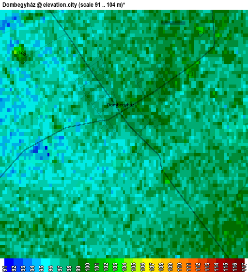 Dombegyház elevation map