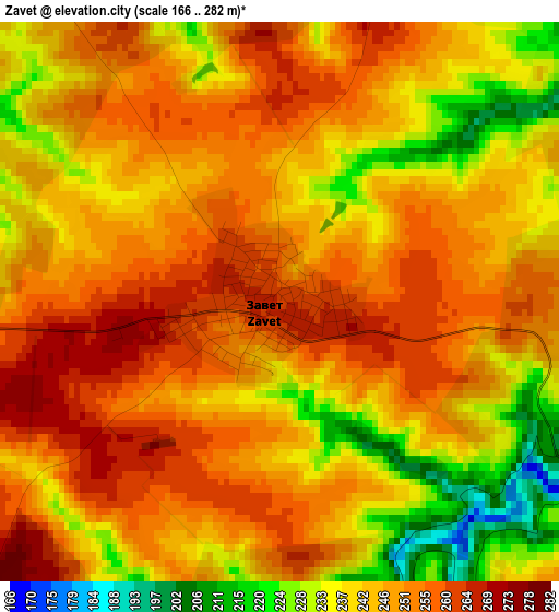 Zavet elevation map