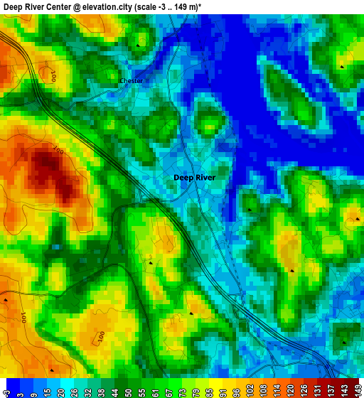 Deep River Center elevation map