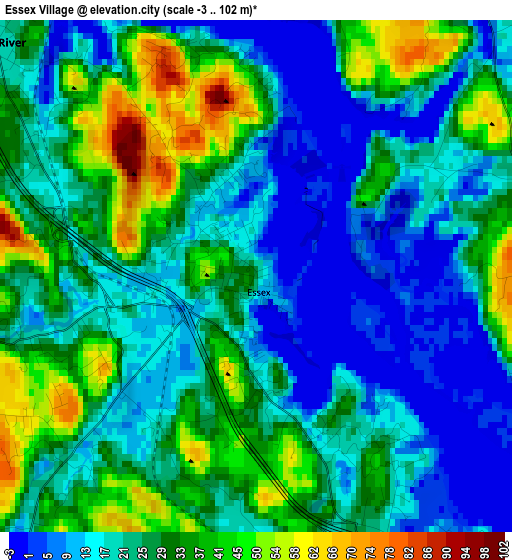 Essex Village elevation map