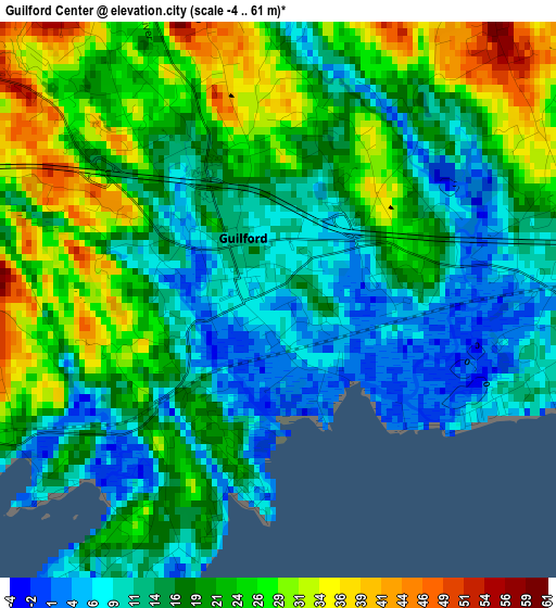 Guilford Center elevation map