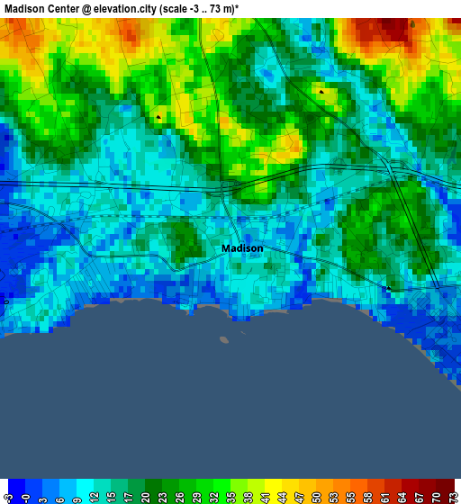 Madison Center elevation map