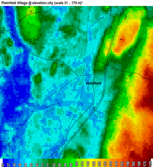 Plainfield Village elevation map